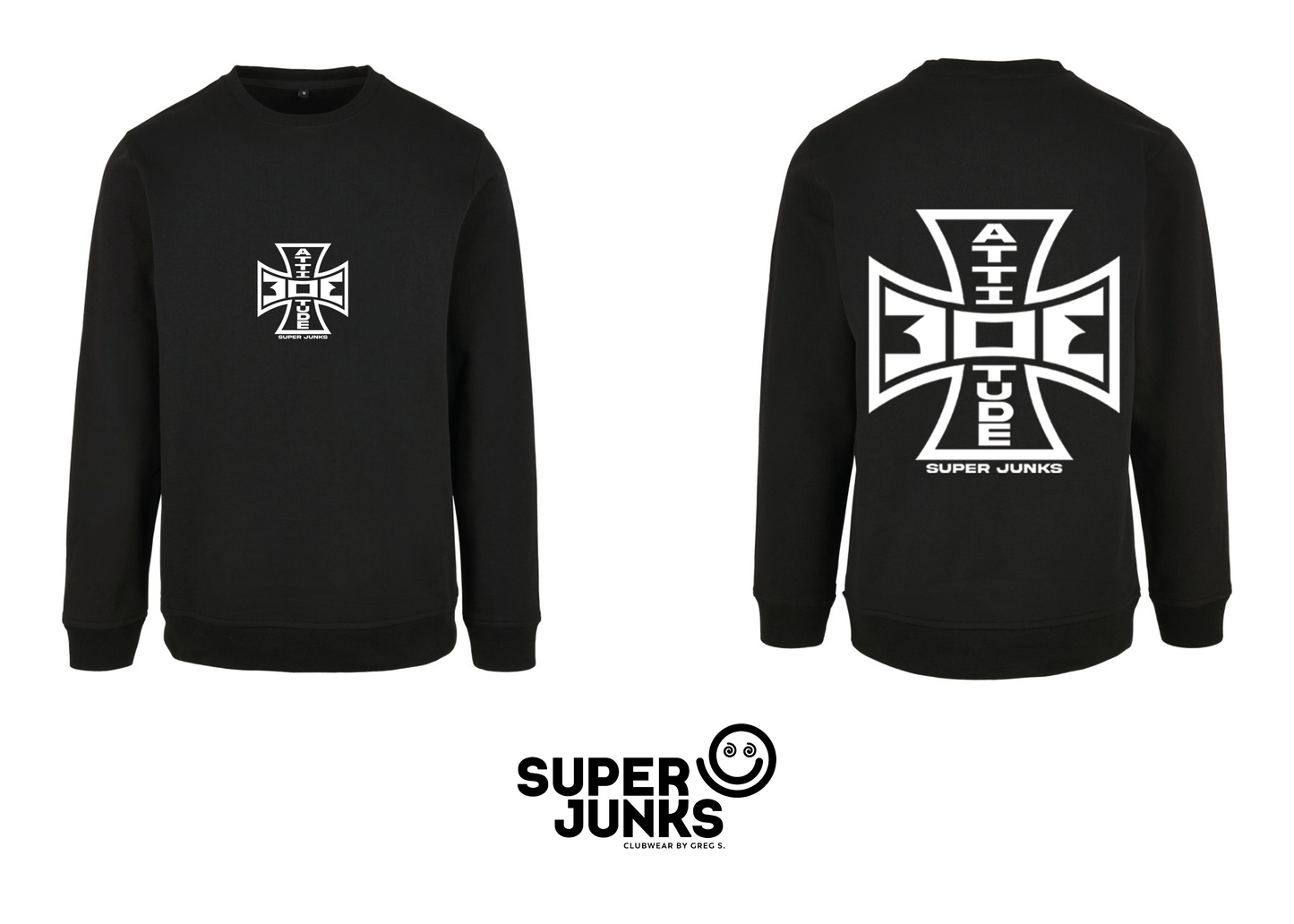 303 WHITE ON BLACK SWEATER