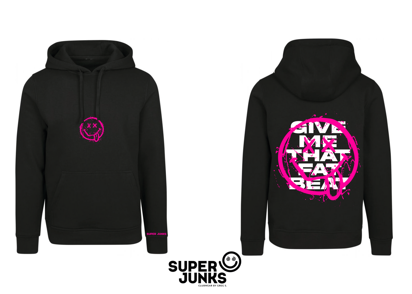 GIVE ME THAT FAT BEAT PINK FLUO HOODIE