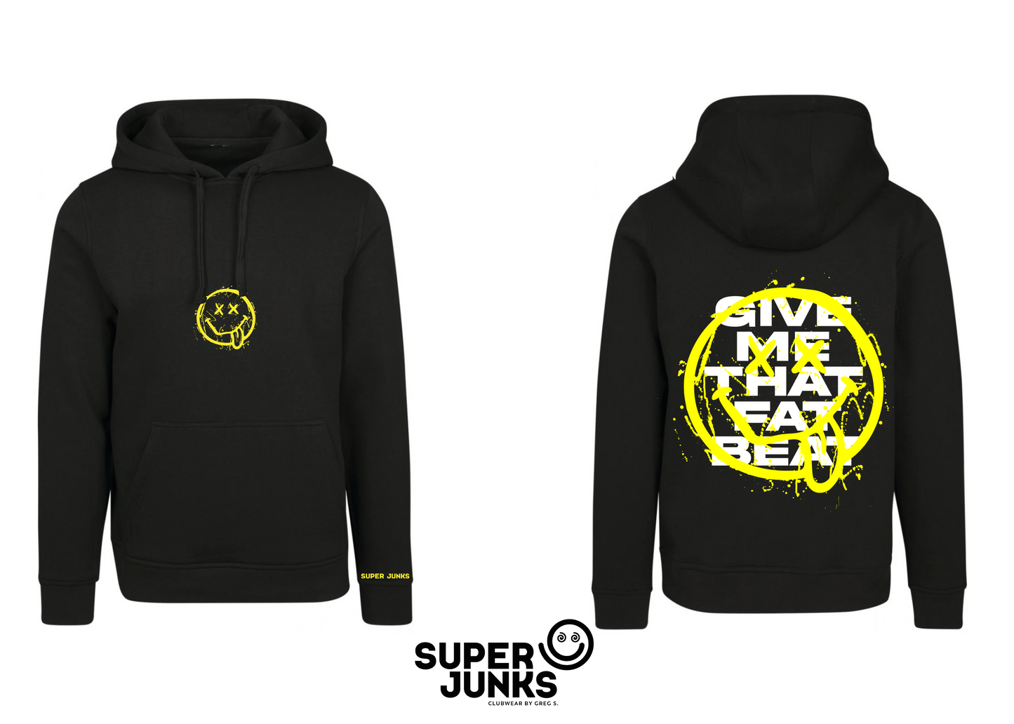 GIVE ME THAT FAT BEAT YELLOW FLUO HOODIE