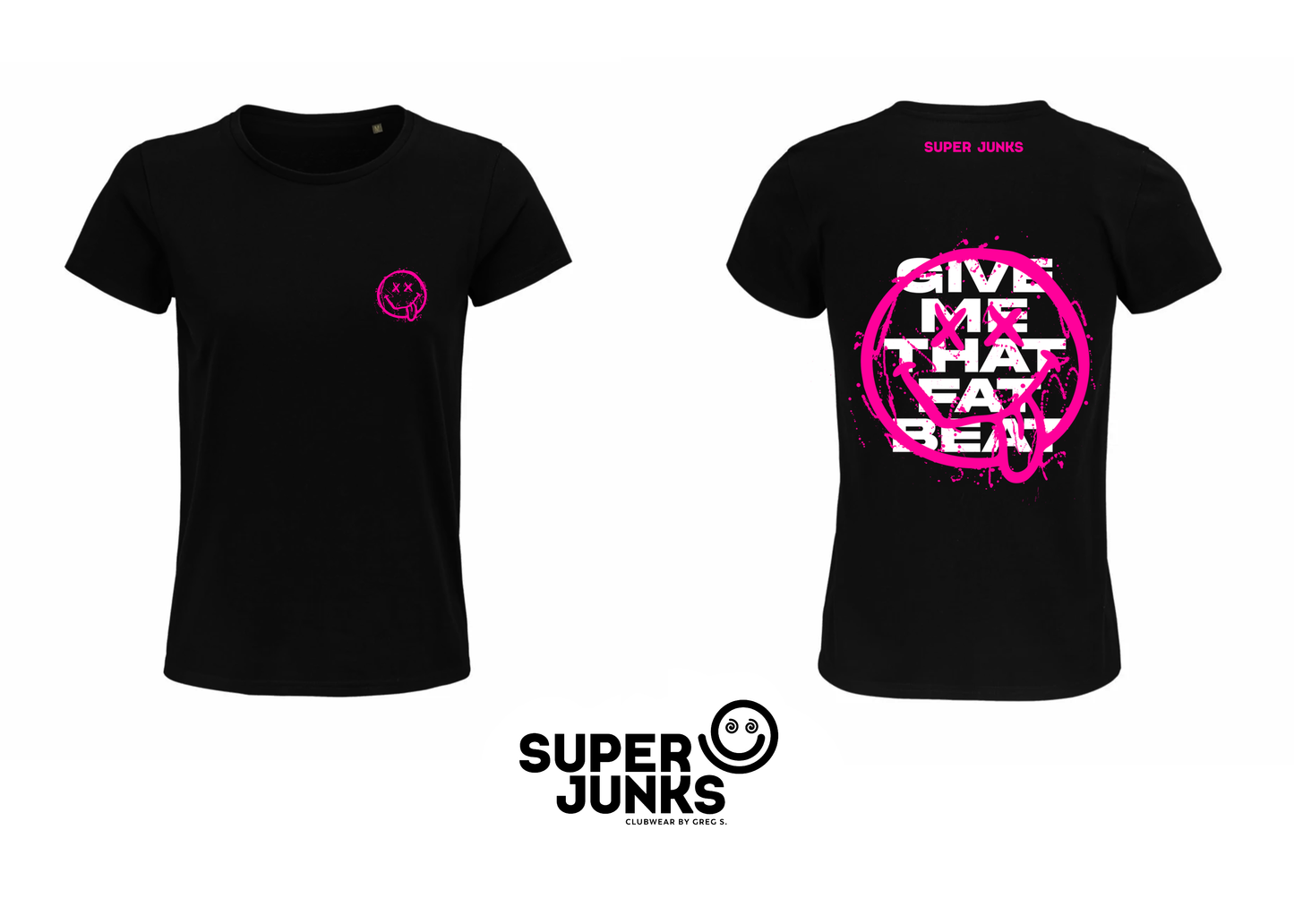 GIVE ME THAT FAT BEAT PINK FLUO WOMAN T-SHIRT