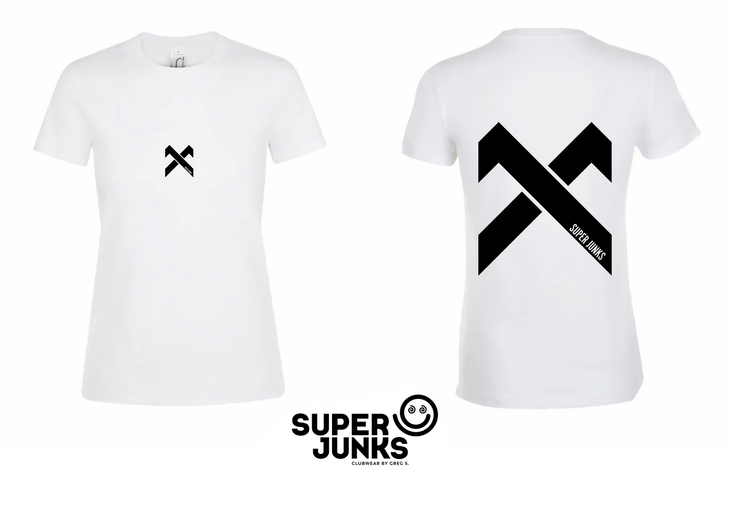 HOOKED X BLACK ON WHITE WOMAN T-SHIRT