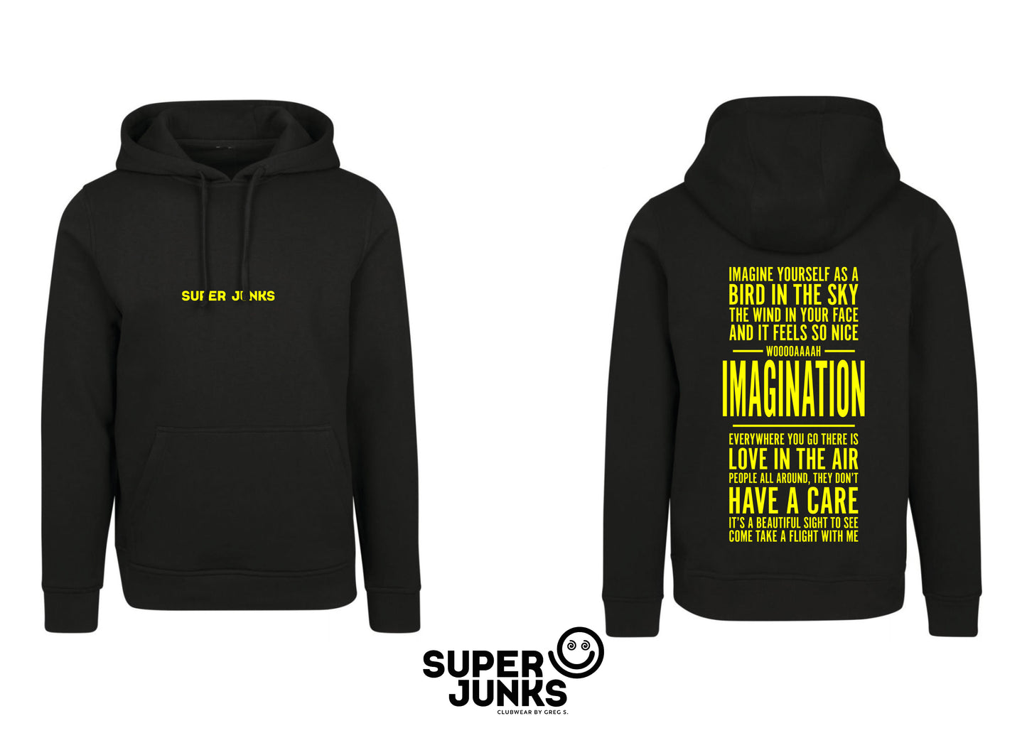 IMAGINATION YELLOW FLUO HOODIE
