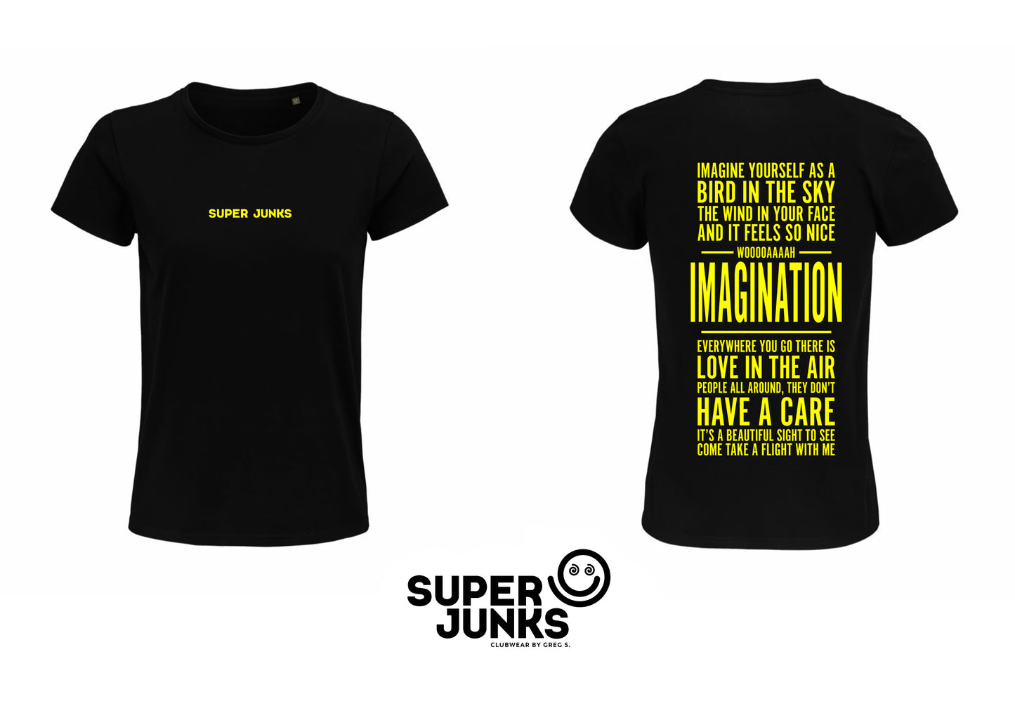 IMAGINATION YELLOW FLUO WOMAN T-SHIRT