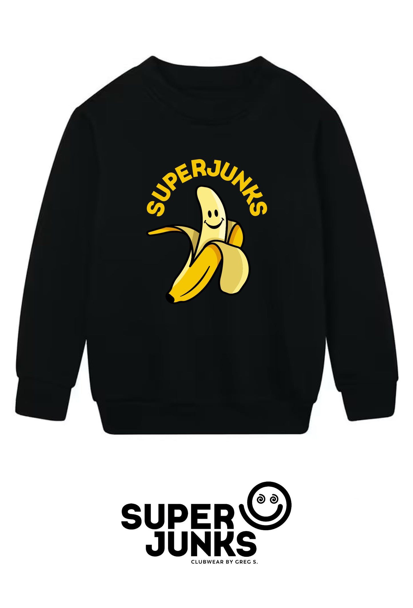 SUPER BANANA KIDS SWEATER BLACK