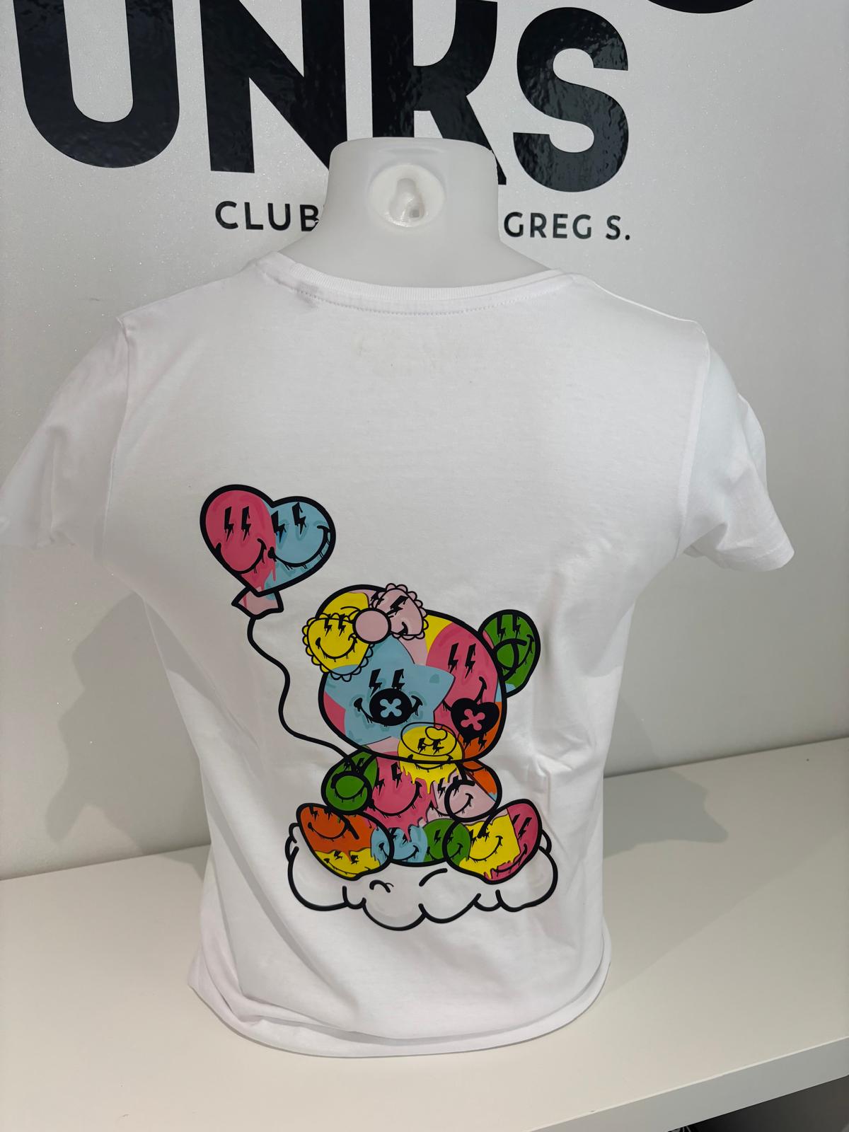 SMILEY GIRL BEAR WOMAN T-SHIRT