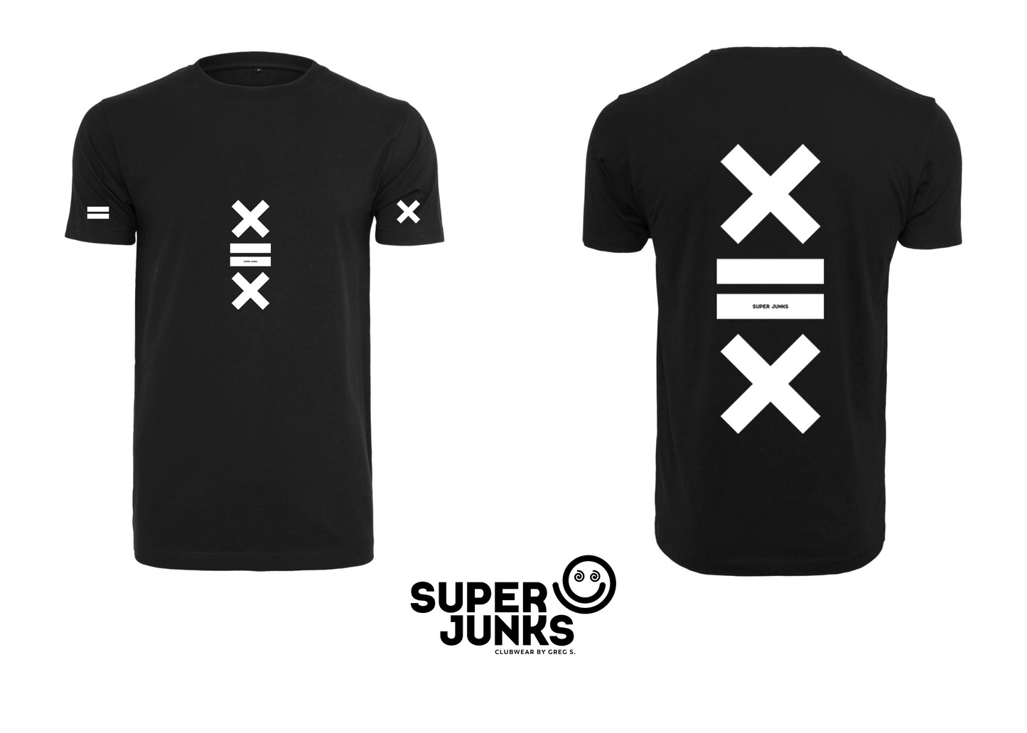 X = X WHITE ON BLACK T-SHIRT