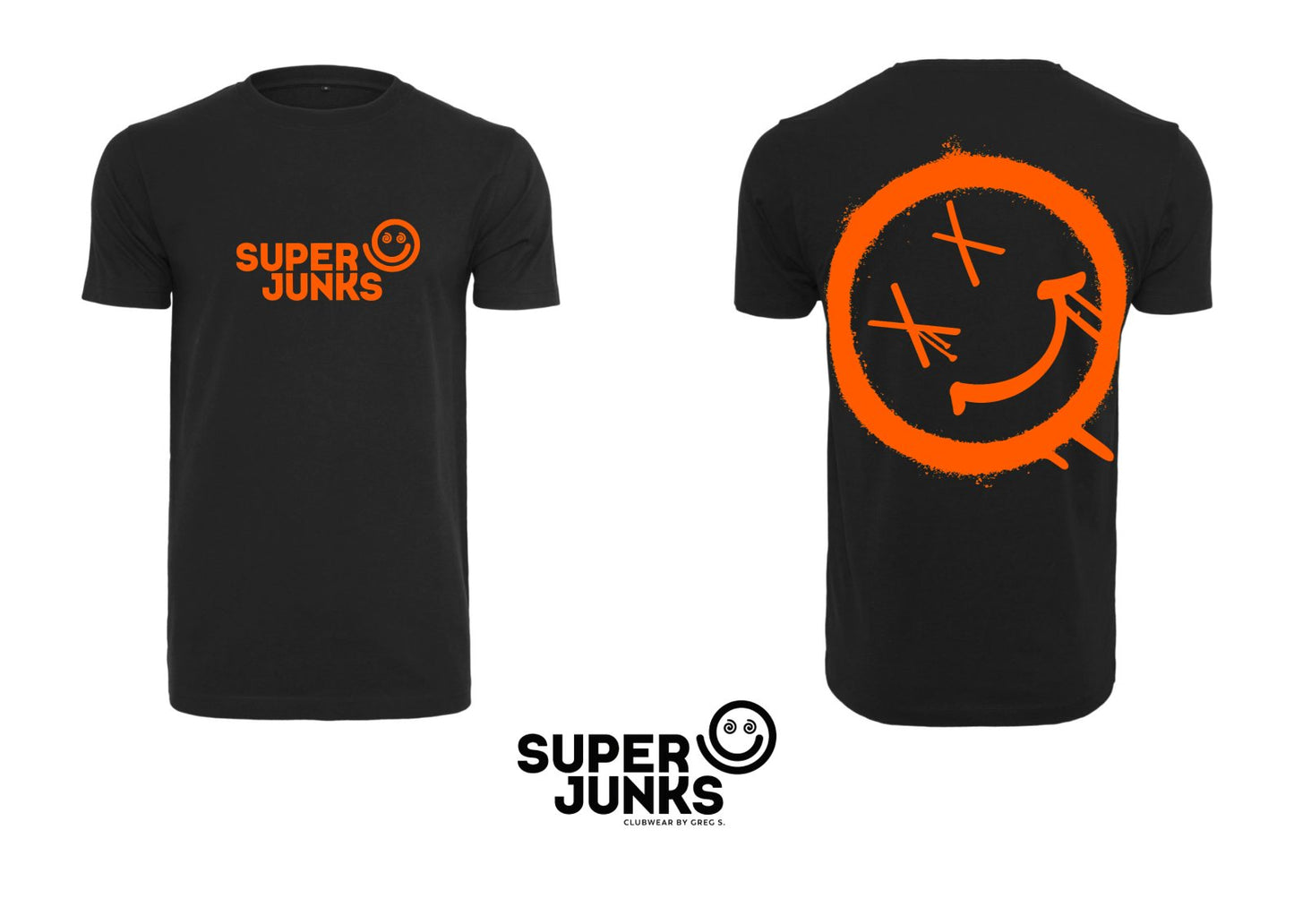 BIG X-SMILEY ORANGE FLUO WOMAN T-SHIRT