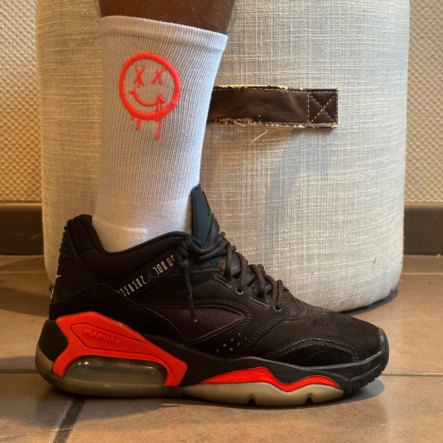 X-SMILEY SOCKS PINK (white)