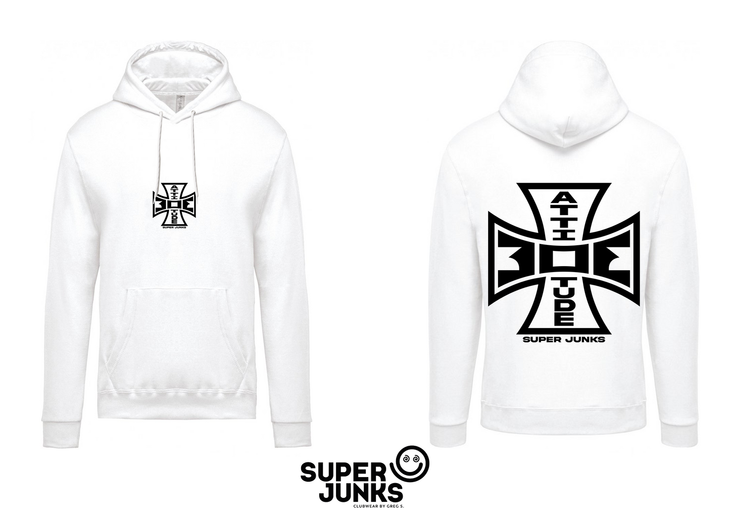 303 BLACK ON WHITE HOODIE