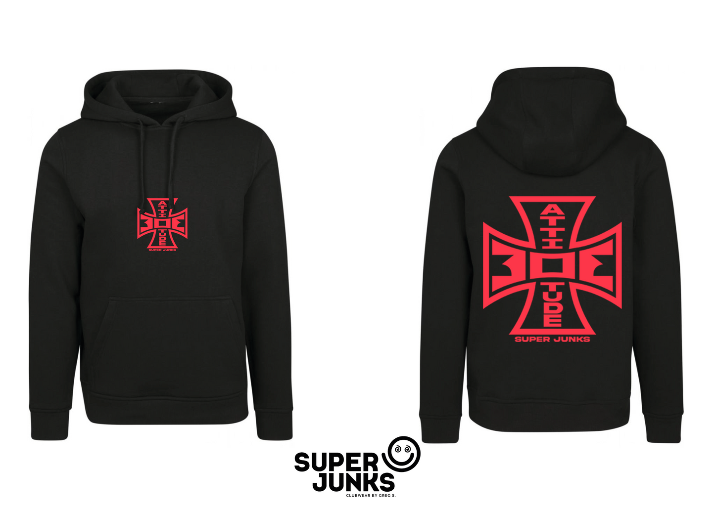 303 NEON RED HOODIE