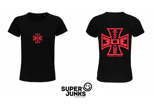 303 NEON RED WOMAN T-SHIRT