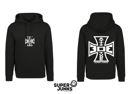 303 WHITE ON BLACK HOODIE