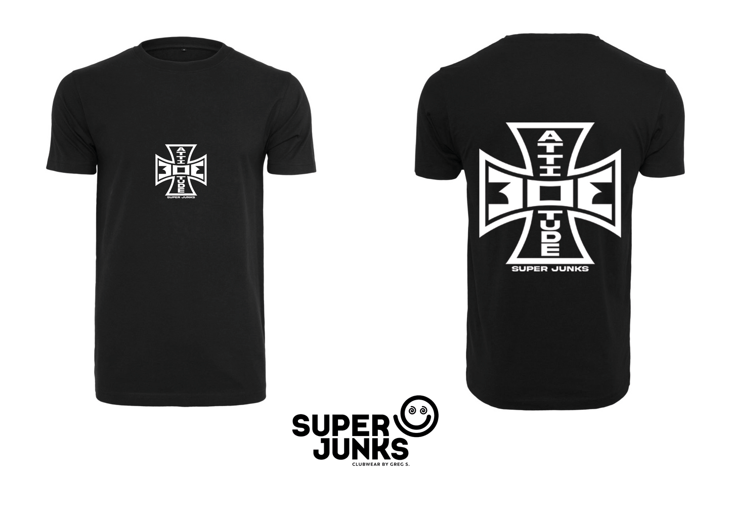 303 WHITE ON BLACK T-SHIRT