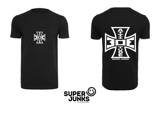 303 WHITE ON BLACK T-SHIRT
