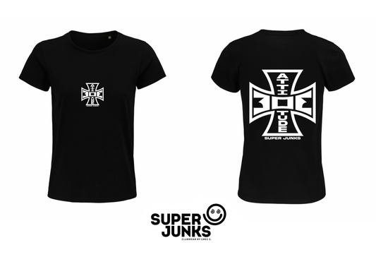 303 WHITE ON BLACK WOMAN T-SHIRT