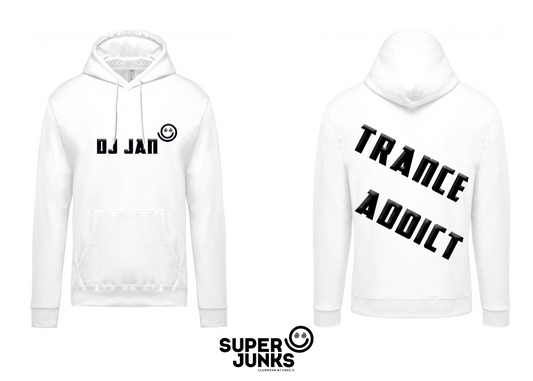 DJ JAN TRANCE ADDICT WHITE HOODIE
