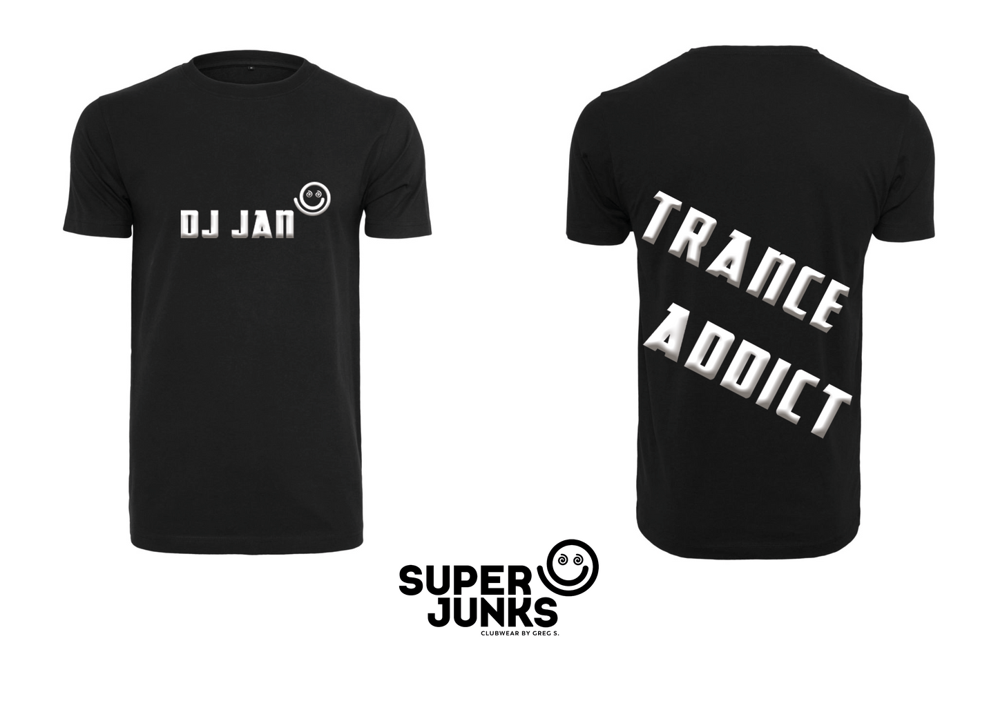 DJ JAN TRANCE ADDICT BLACK T-SHIRT