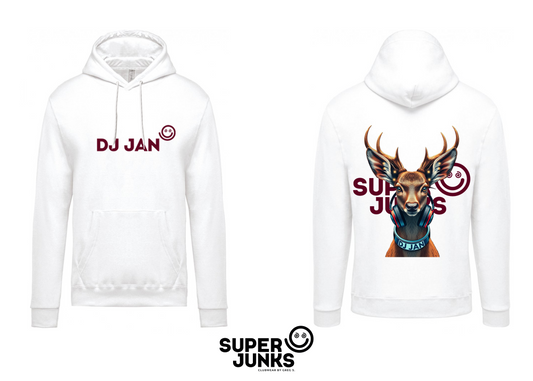 DJ JAN DEER WHITE HOODIE