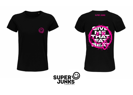 GIVE ME THAT FAT BEAT PINK FLUO WOMAN T-SHIRT