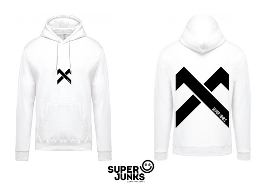 HOOKED X BLACK ON WHITE FLUO HOODIE