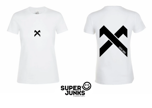 HOOKED X BLACK ON WHITE WOMAN T-SHIRT