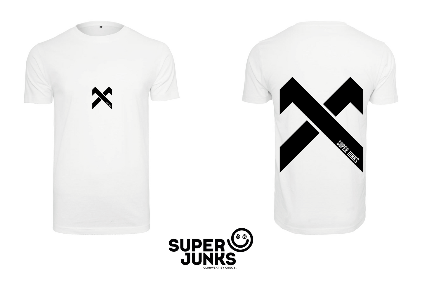 HOOKED X BLACK ON WHITE T-SHIRT