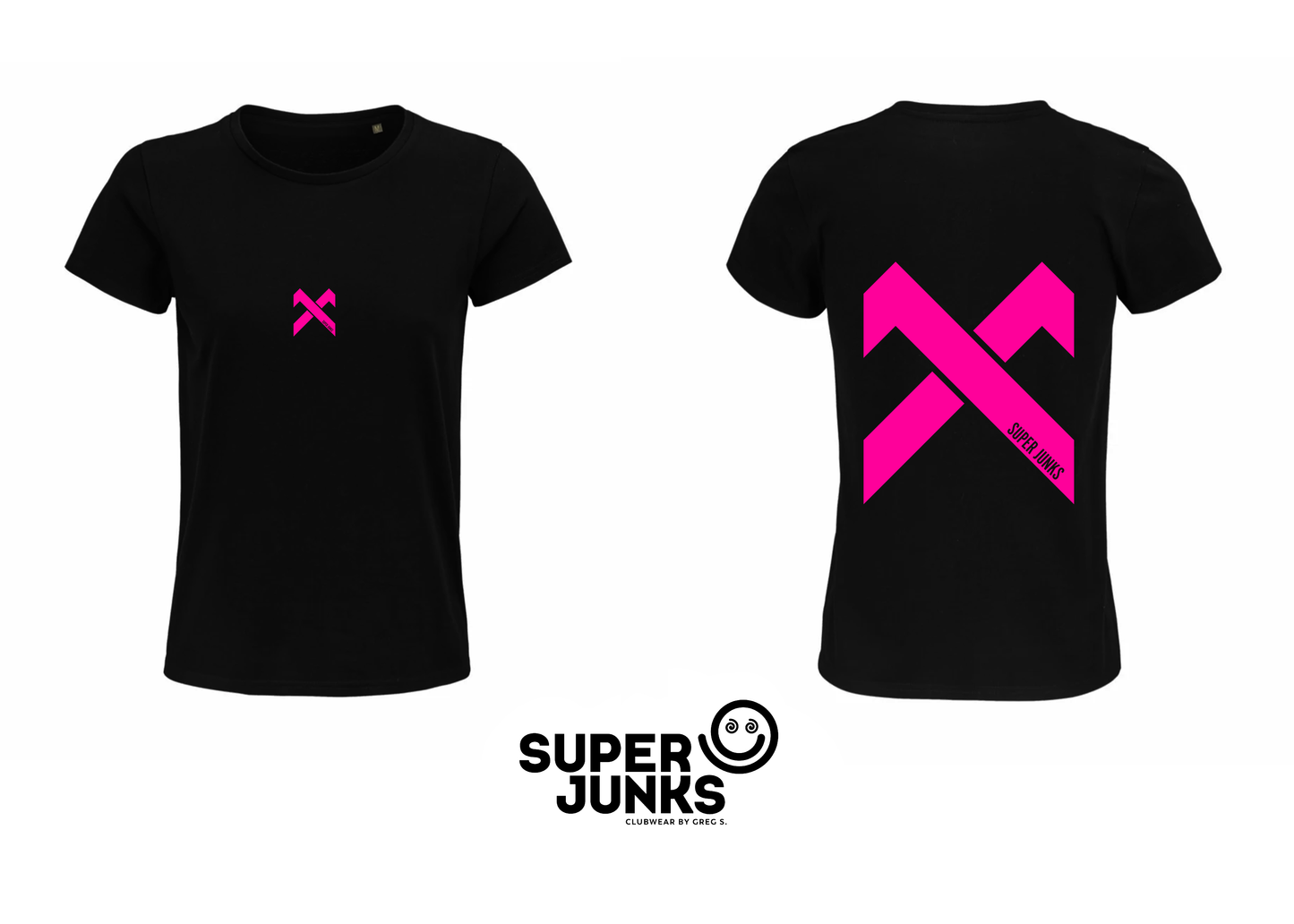 HOOKED X PINK FLUO WOMAN T-SHIRT
