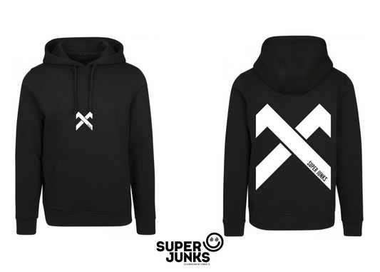 HOOKED X WHITE ON BLACK FLUO HOODIE