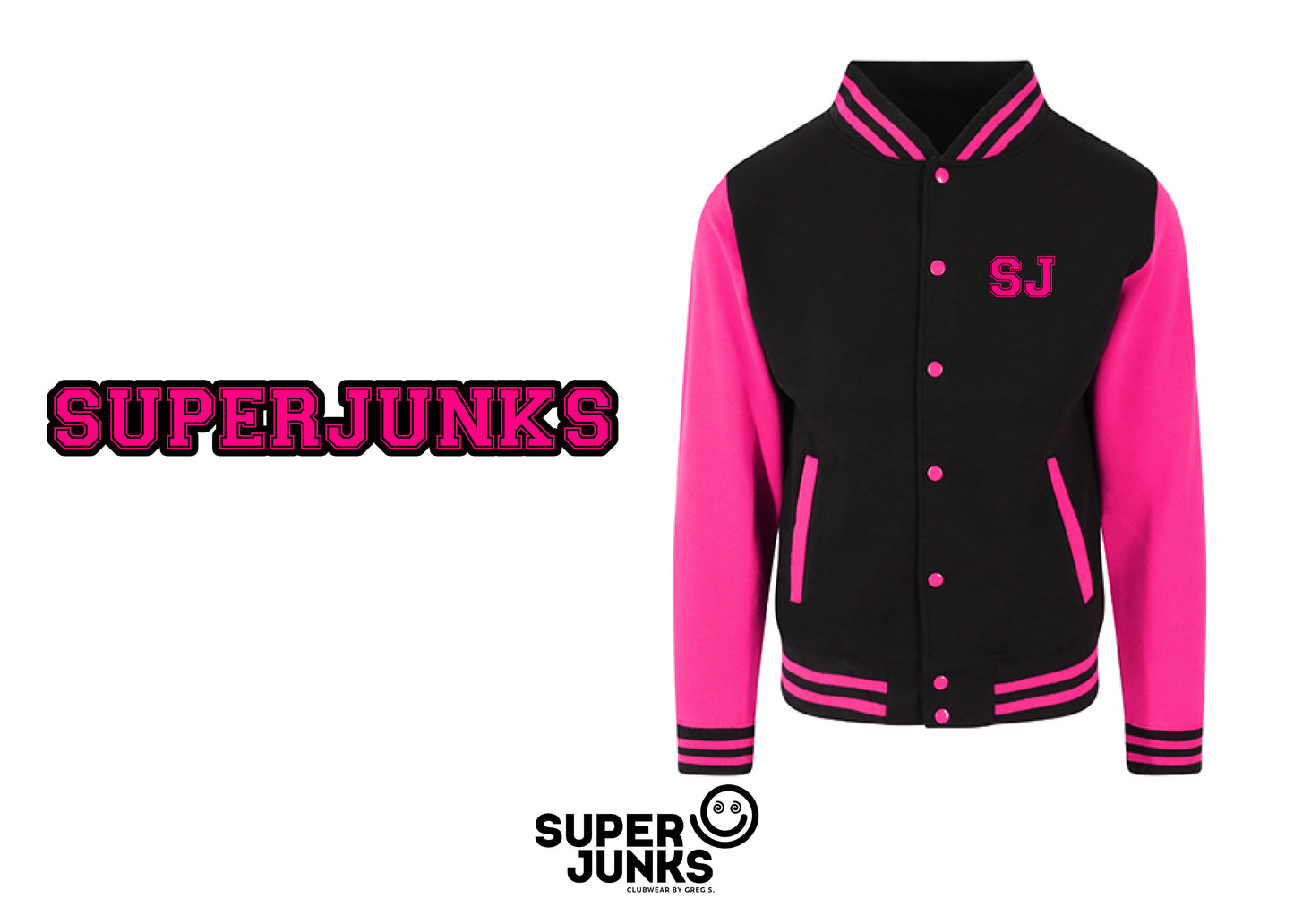 SUPER JUNKS HIGH SCHOOL JACKET PINK/BLACK