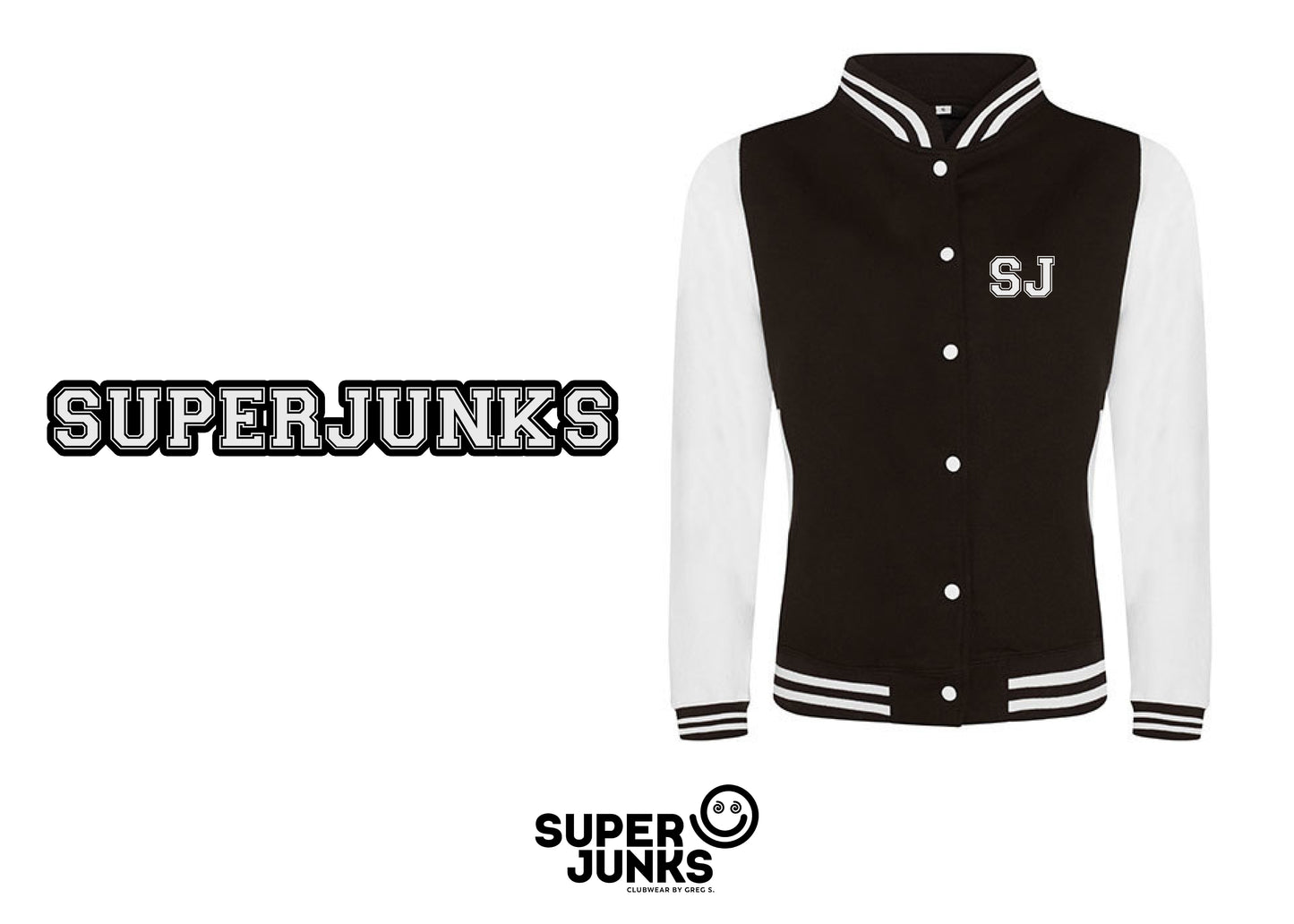 SUPER JUNKS HIGH SCHOOL JACKET WHITE/BLACK