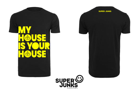 MY HOUSE IS YOUR HOUSE YELLOW FLUO T-SHIRT