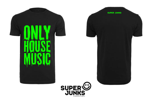 ONLY HOUSE MUSIC GREEN FLUO T-SHIRT