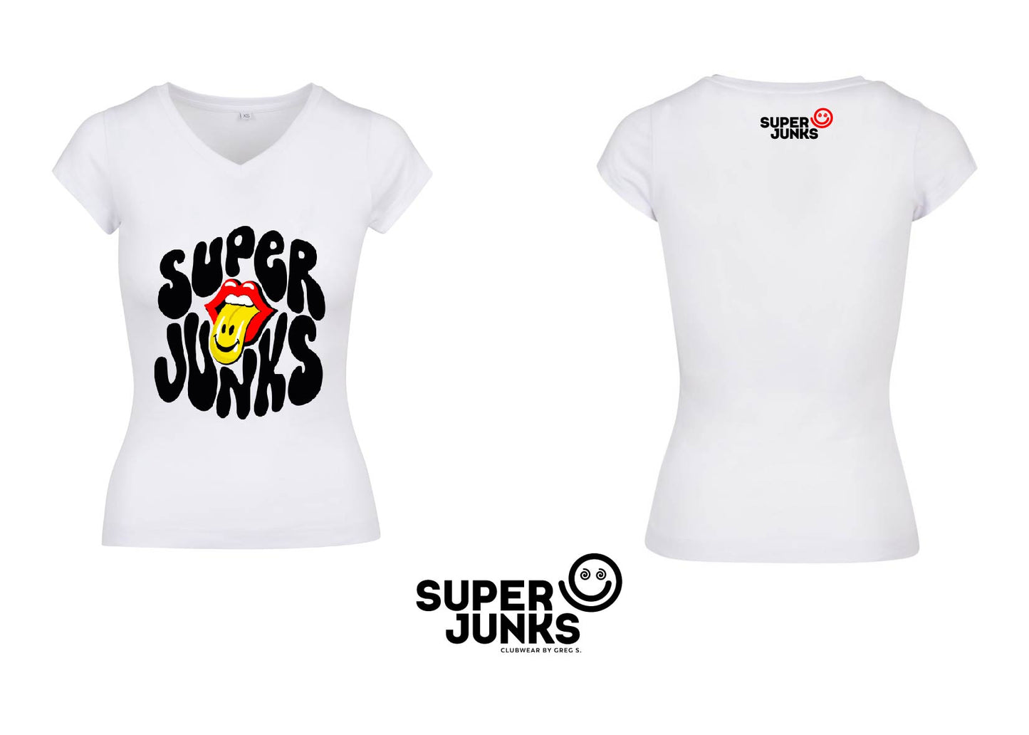 ROLLING JUNKS WOMAN WHITE T-SHIRT