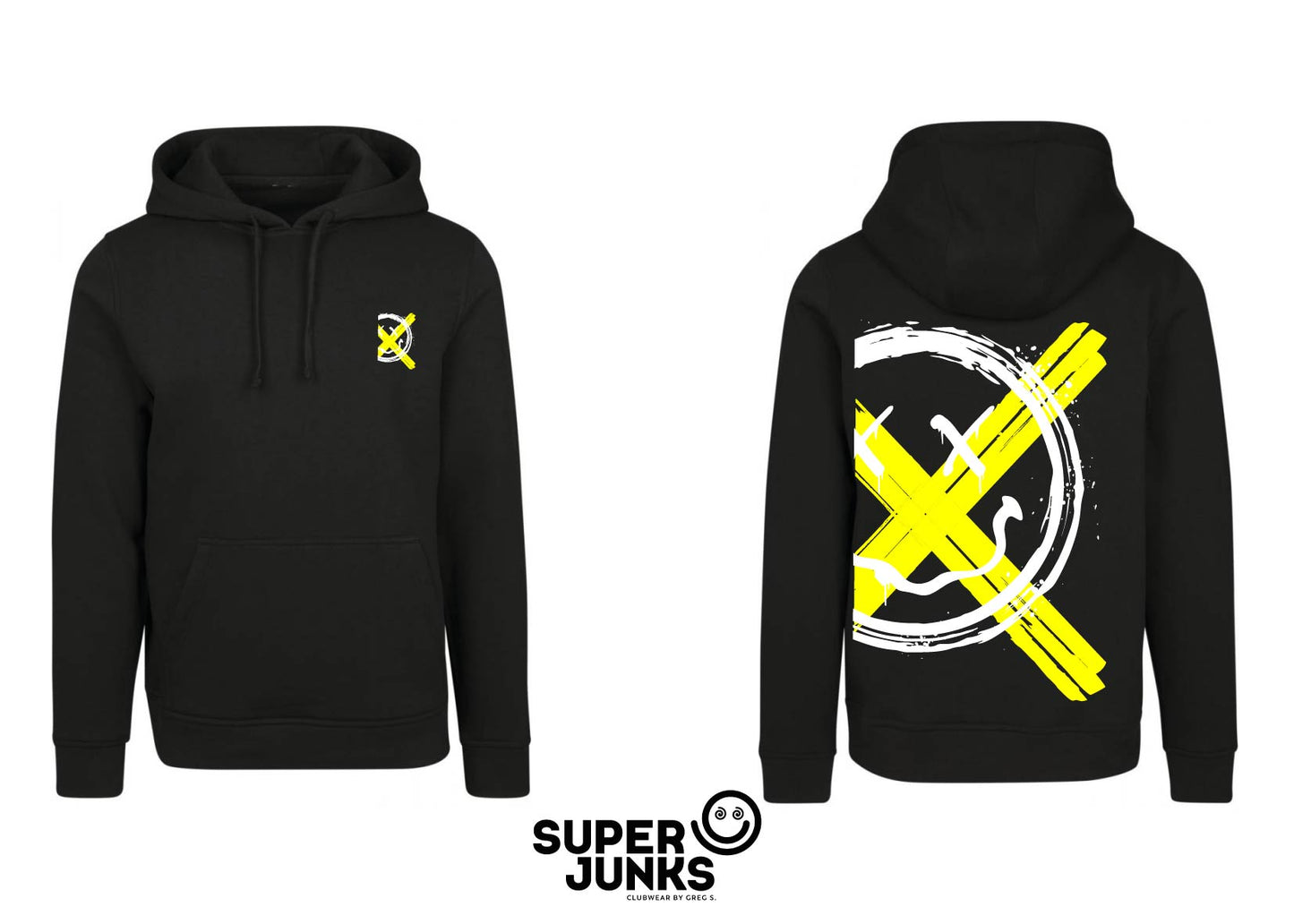 X-CROSS SMILEY YELLOW FLUO HOODIE