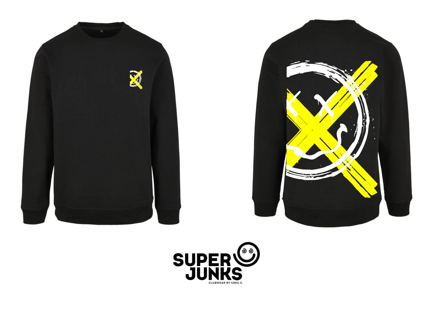 X-CROSS SMILEY YELLOW FLUO SWEATER