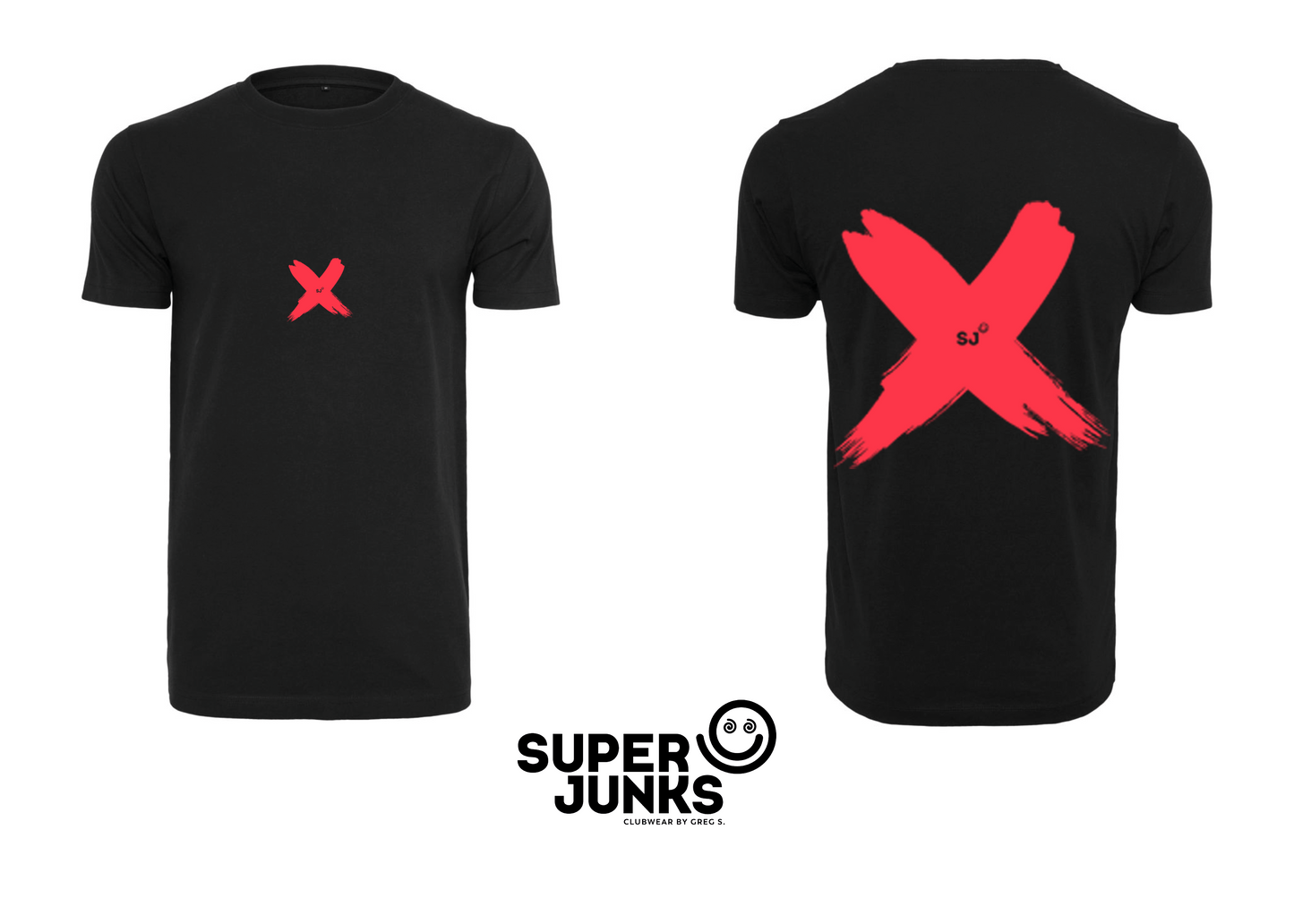 BRUSHED X NEON RED T-SHIRT