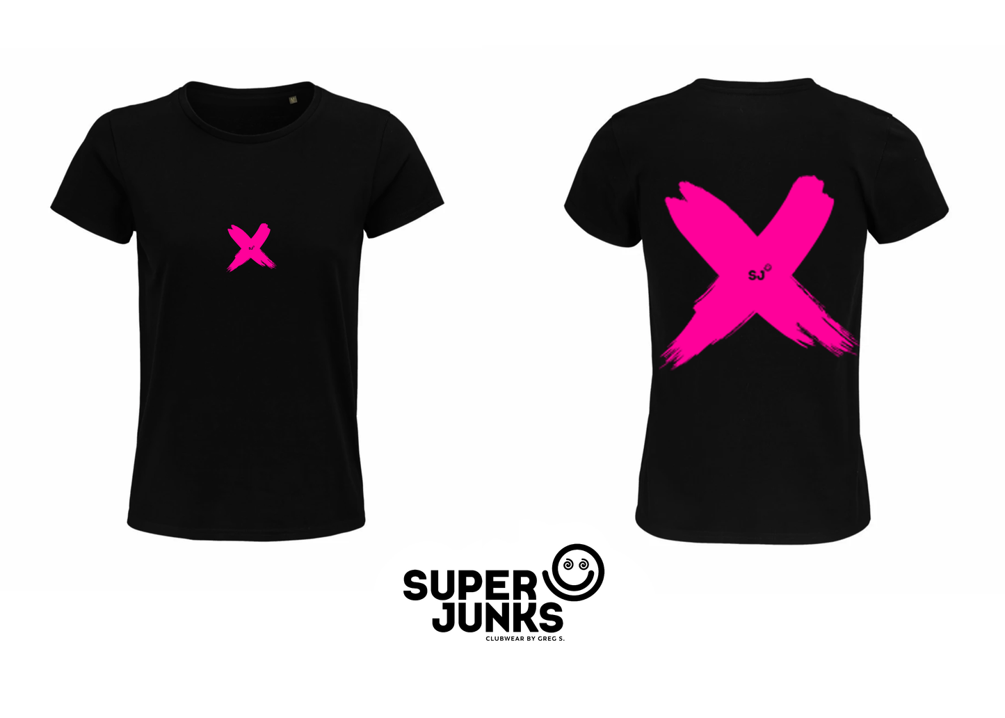 BRUSHED X PINK FLUO WOMAN T-SHIRT