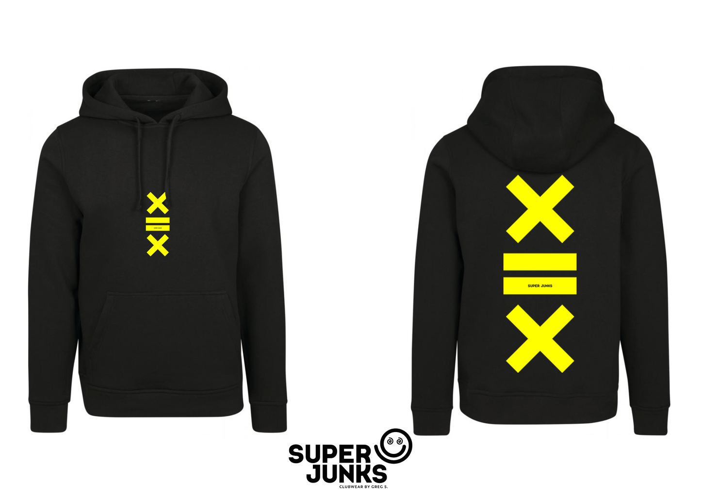 X = X YELLOW FLUO HOODIE