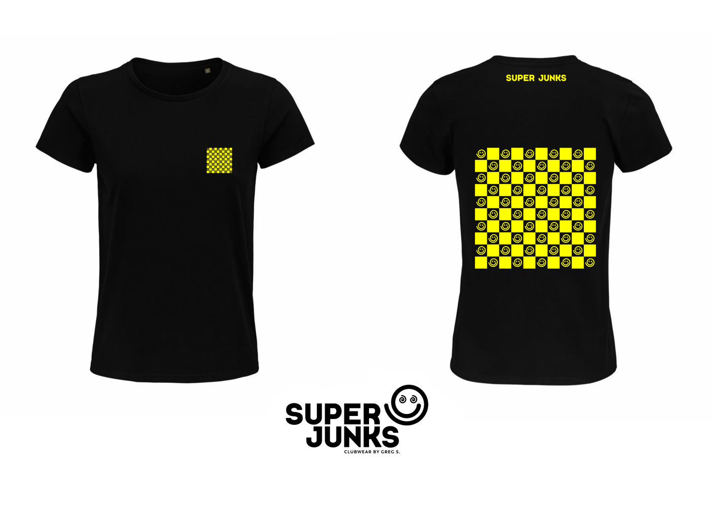 SMILEY BOARD YELLOW FLUO WOMAN T-SHIRT