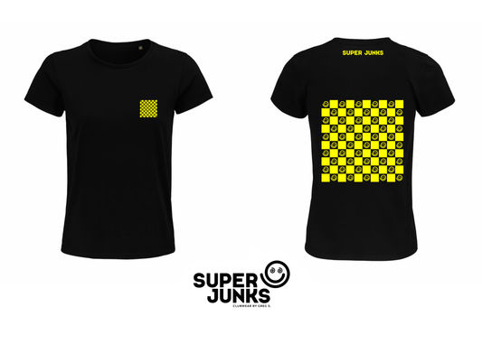 SMILEY BOARD YELLOW FLUO WOMAN T-SHIRT