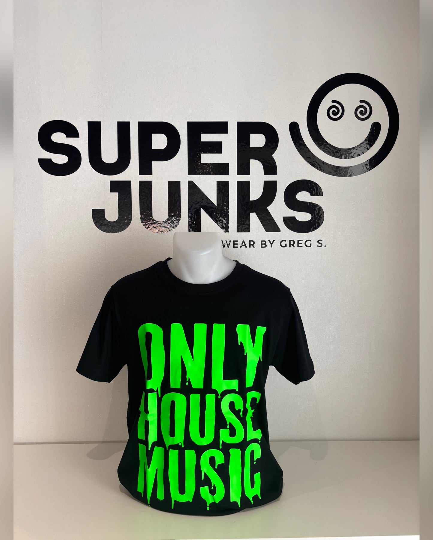 ONLY HOUSE MUSIC GREEN FLUO T-SHIRT