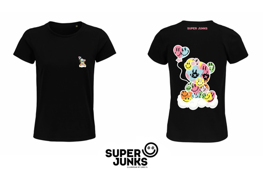 SMILEY GIRL BEAR WOMAN T-SHIRT