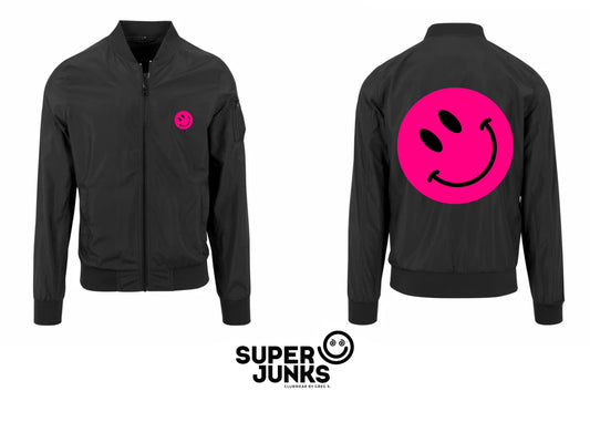 SUMMER BOMBER PINK SMILEY JACKET