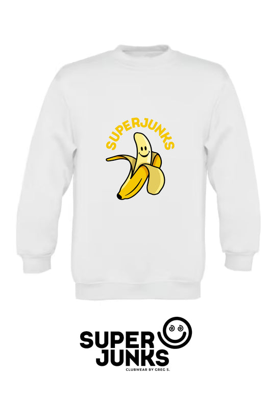 SUPER BANANA KIDS SWEATER WHITE