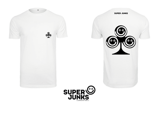 CLOVER BLACK ON WHITE T-SHIRT