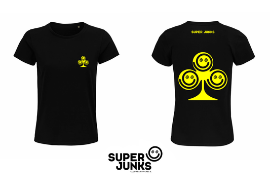 CLOVER YELLOW FLUO WOMAN T-SHIRT