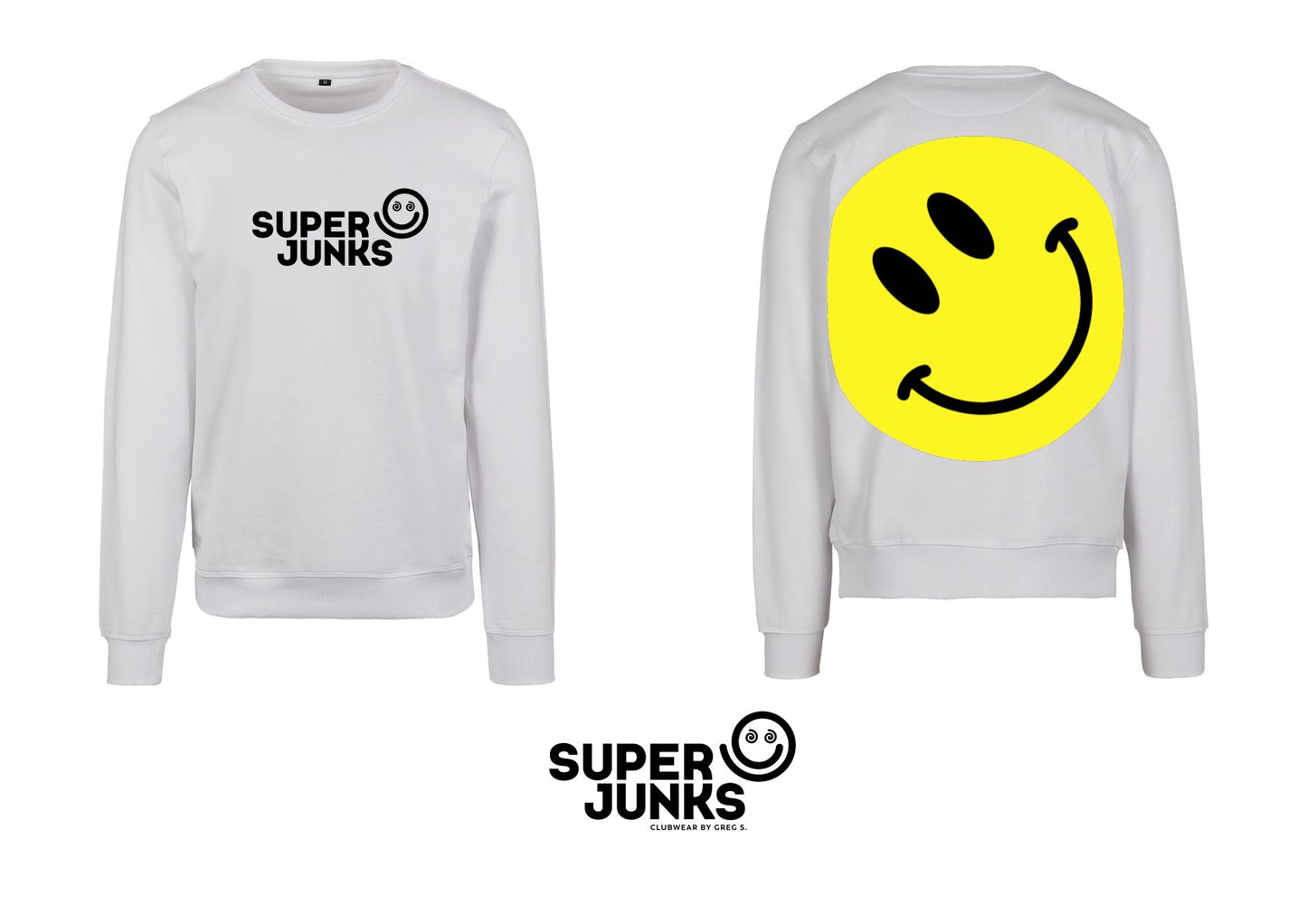 BIG ACID YELLOW FLUO SWEATER (WHITE)