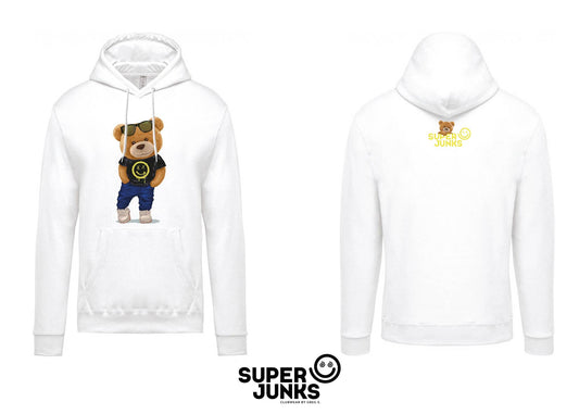 X-SMILEY BEAR WHITE HOODIE